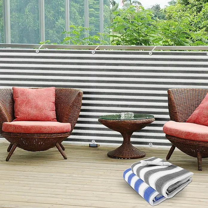 Floordirekt Sichtschutzelement Balkonsichtschutz - B x H: 500 x 90 cm, Kunststoff