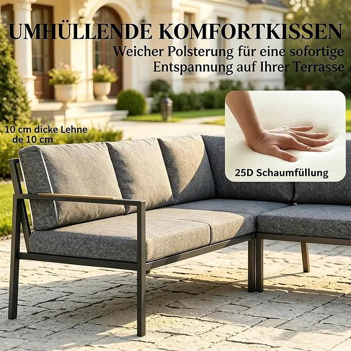 SONNENH Loungemöbel-Set - Dunkelgrau