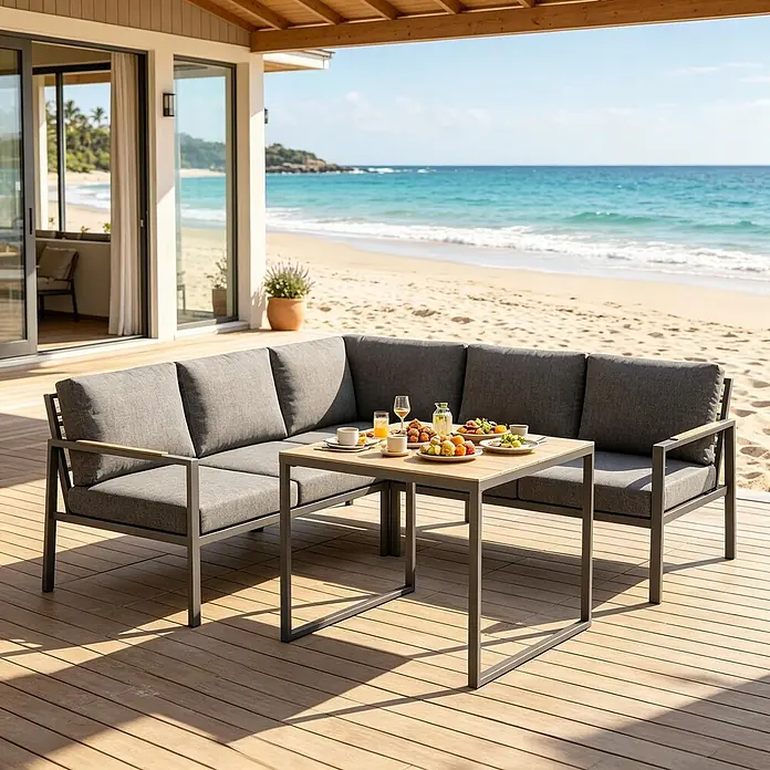 SONNENH Loungemöbel-Set - Dunkelgrau