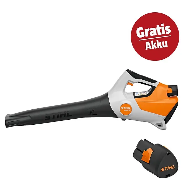 Stihl AS Akku-Laubbläser-Set BGA 30 - 10,8 V, 3 Akkus, 2,6 Ah, Blasgeschwindigkeit: 43 m/s, Blasleistung: 430 m³/h - Kampagnenbild