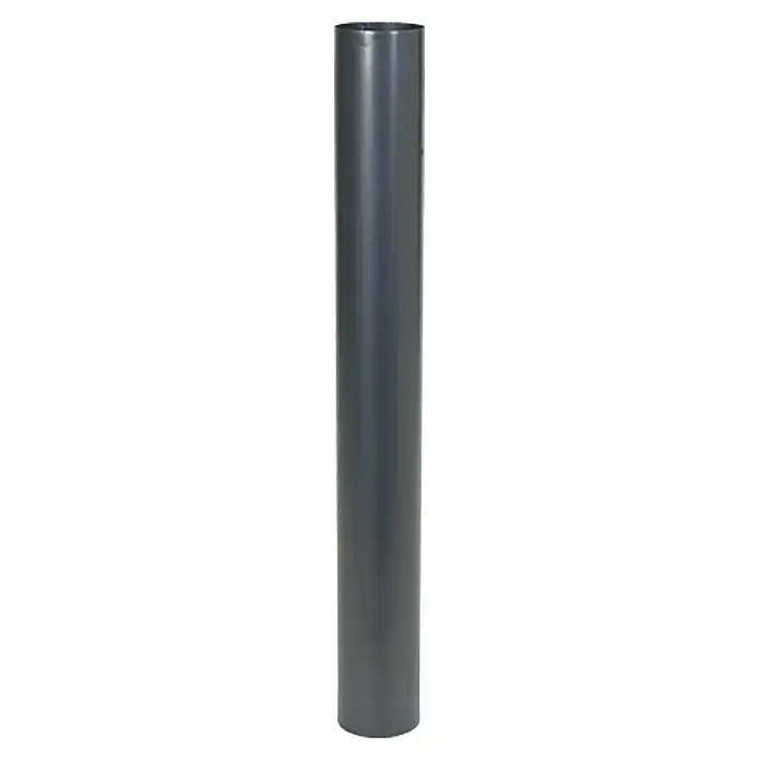Bertrams Ofenrohr - Ø x L: 120 x 1.000 mm, Wandstärke: 0,6 mm, Schwarz - Graues PVC-Rohr für verschiedene Anwendungen. Robustes und langlebiges Material für Abwasserleitungen oder Kabelschutz. Ideal für Bau- und Sanitärprojekte.