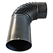 Dimovodna koljeno za peć (Promjer: 120 mm, Kut luka: 90°, S produžetkom, Crna)