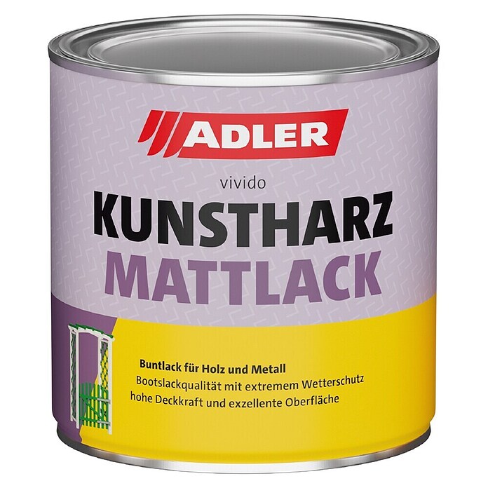 Adler Kunstharzlack Vivido (750 ml, Matt, Anthrazit) | BAUHAUS