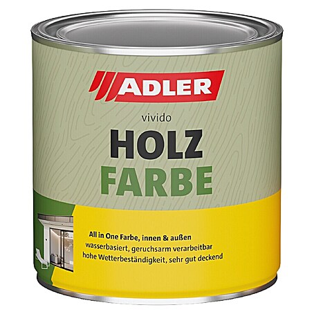 Adler Holzfarbe Vivido (375 ml, Weiß, Wetterbeständig)