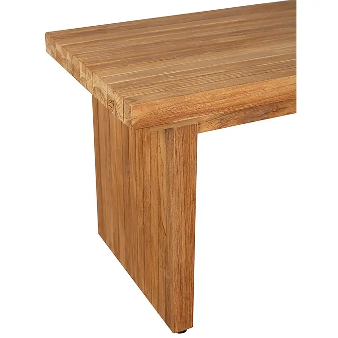 Bene Living Gartenbank Ashford - B x T x H: 180 x 40 x 45 cm, Teakholz, Natur