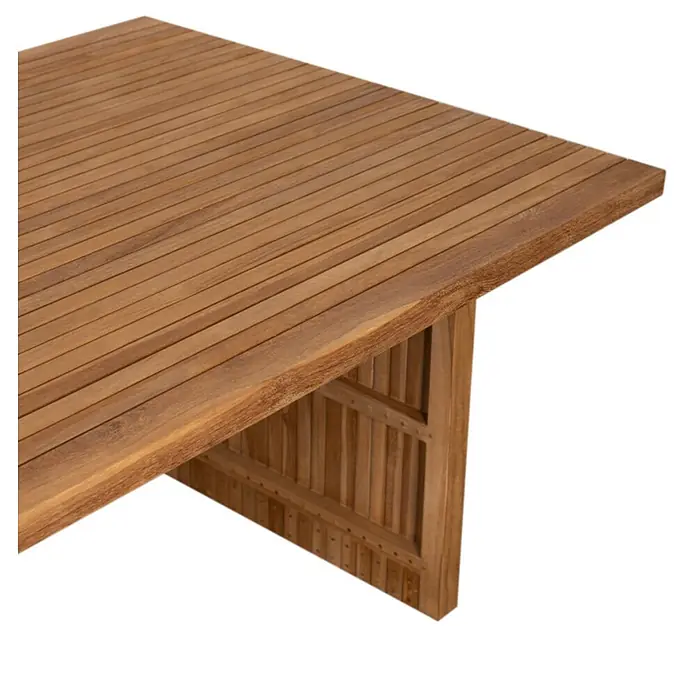 Bene Living Balkontisch Ashford - L x B x H: 100 x 180 x 74 cm, Teakholz, Quadratisch, Natur