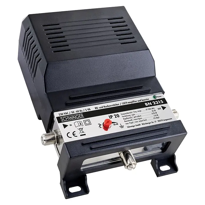 Schwaiger Nachverstärker - 30 dB, 47 - 862 MHz - Ansicht von oben
