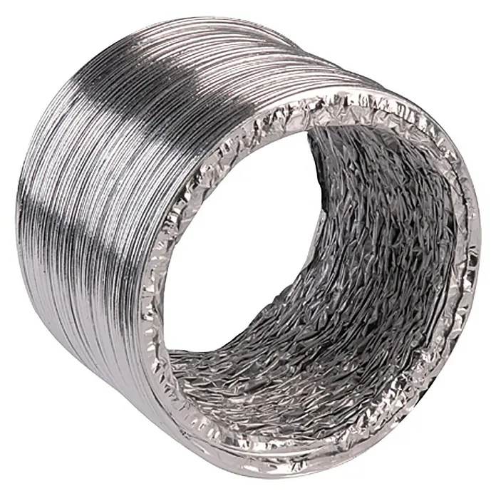 Air-Circle Lüftungsschlauch - Ø x L: 125 mm x 1 m, Max. Luftleistung: 600 m³/h - Ein flexibles Aluminiumrohr, ideal für Lüftungs- und Klimaanlagen. Das Rohr ist robust, leicht und einfach zu installieren.
