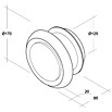 Air-Circle Tellerventil (Durchmesser Anschlussstutzen: 125 mm, Max. Luftleistung: 600 m³/h)