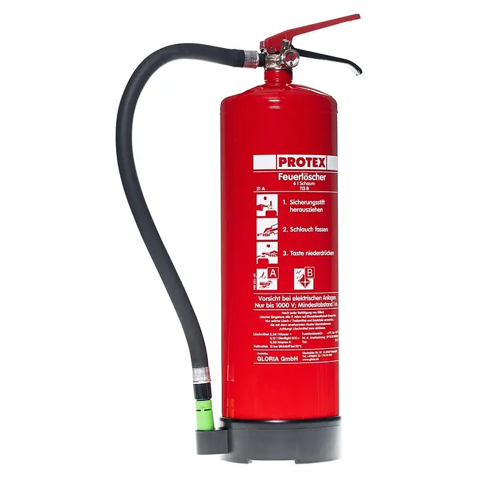 Gloria Feuerlöscher PROTEX SD 6 E - Nettovolumen: 6 l, Löschmittel: Schaum - Vorderansicht