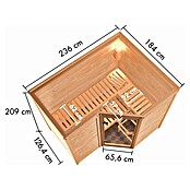 Karibu Massivholzsauna Sahib 2