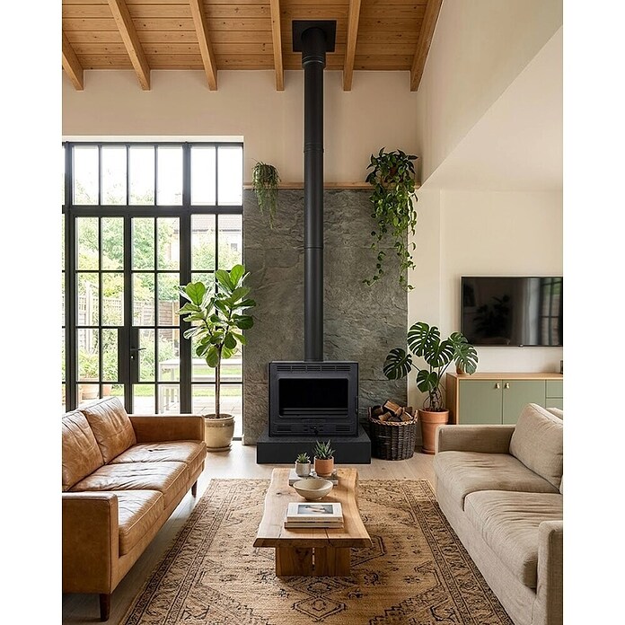 Insert Tracia (L x An x Al: 47 x 70 x 57 cm, 9,3 kW, 230 m³, Antracita) | BAUHAUS