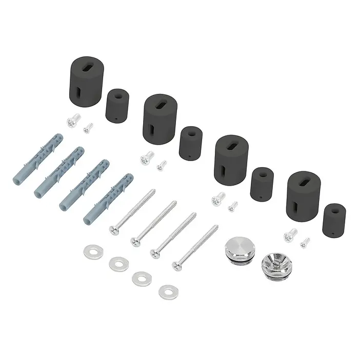 LuxeBath Badheizkörper Montagematerial Paneelheizkörper Halter Set Zubehör für Handtuchwärmer - B x H: 2 x 2 mm, Anthrazit
