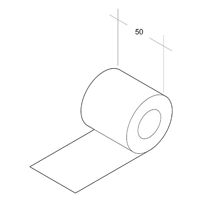 Air-Circle Klebeband10 m x 50 mm, Weiß Left Side View