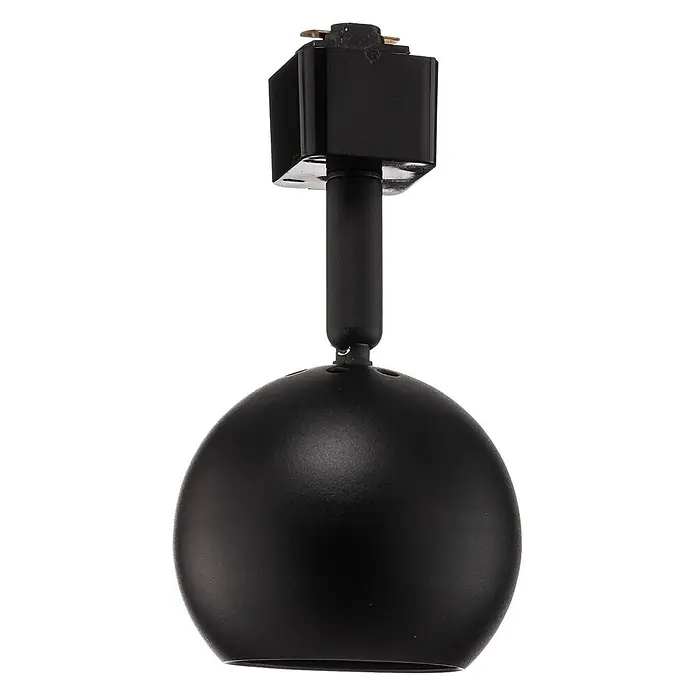Prios LED-Spannseilsystem Felipo - schwarz, schwarz - Schwarze, kugelförmige Stromschienenleuchte mit matter Oberfläche.