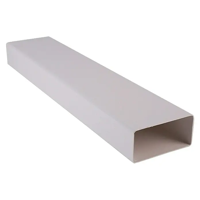 Air-Circle Flachkanal - 50 x 11,1 x 5,4 cm, Max. Luftleistung: 300 m³/h - Weiße rechteckige Kabelkanal, ideal für die Organisation und den Schutz von Kabeln in Wohn- und Bürobereichen.