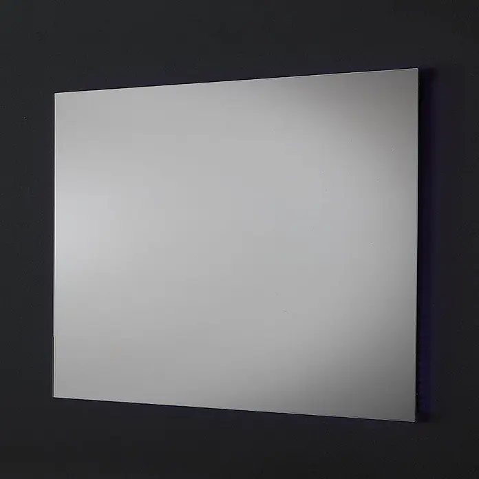 Kiamami Valentina Lichtspiegel - 22 x 700 cm, Farblos - Rechteckiger weißer Spiegel mit dezenter violetter Hintergrundbeleuchtung.