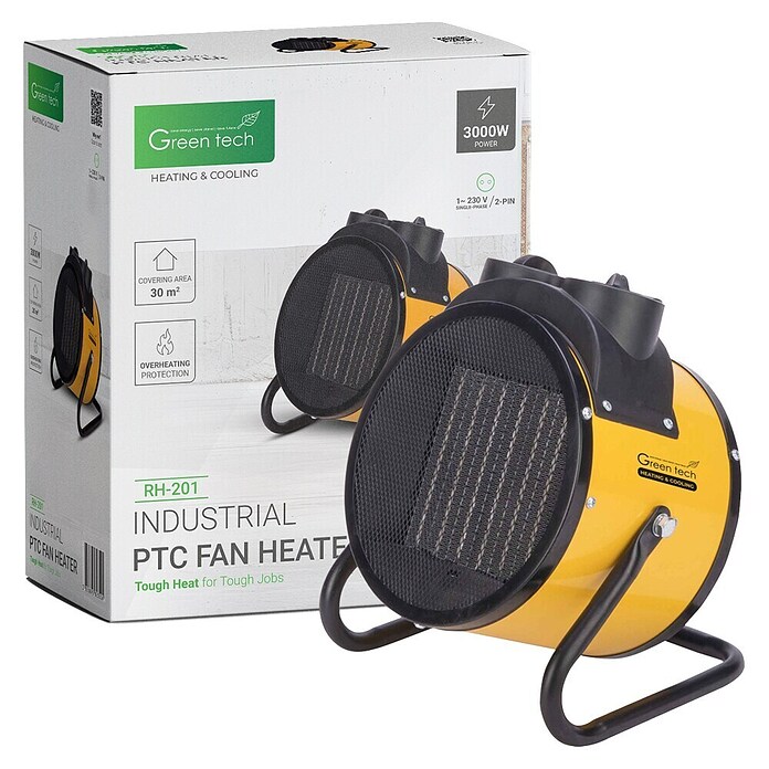 Green Tech Gradbeni grelnik  (3 kW, IP21) | 3405 - Gebläseheizer Marke | CBNA - Heizen Marke | CBN - Heizen | CB - Elektroinstallation | C - Elektro | BAUHAUS