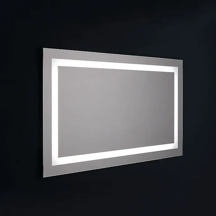 Kiamami Valentina Lichtspiegel - 25 x 700 cm, Farblos - Rechteckiger LED-Badspiegel mit integrierter heller Randbeleuchtung.