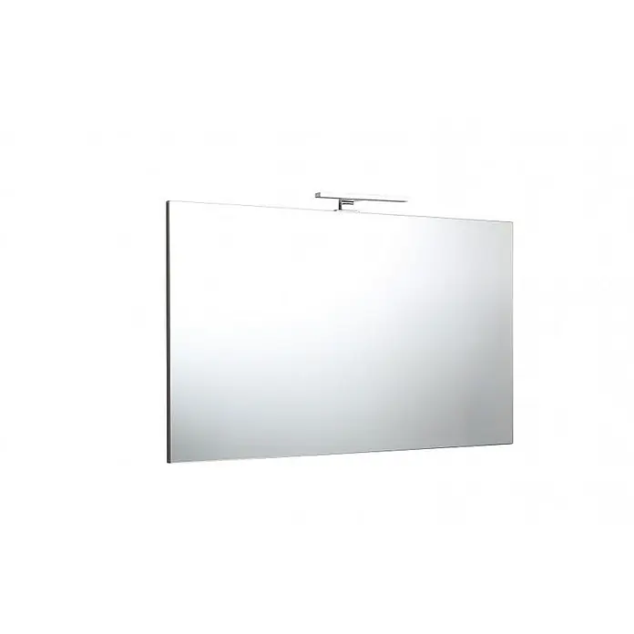 Kiamami Valentina Lichtspiegel - 20 x 600 cm, Farblos - Rechteckiger Spiegel mit integrierter chromfarbener Beleuchtung.