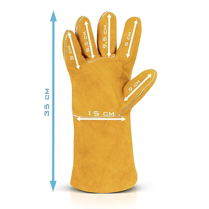STAHLWERK Schweißerhandschuhe Schweißerhandschuhe 2er Set - Universal, Gelb, Sonstiges