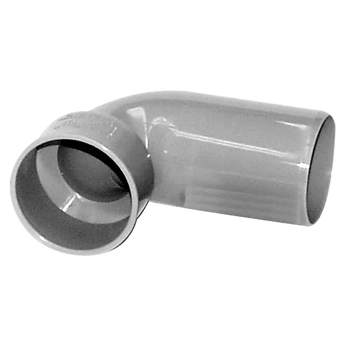 HT-Siphonbogen - DN 50/40, 90 ° - Grauer PVC-Rohrbogen, ideal für Sanitär- und Abwasseranwendungen. Robuste Bauweise für langanhaltende Leistung.