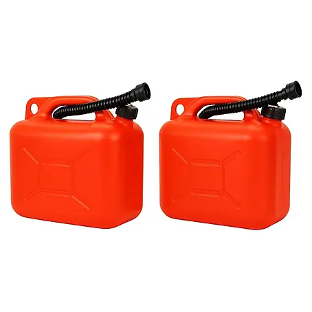 Plastard  Benzinkanister für Rasenmäher 2er-Set (2 x 5 Liter) – UN-Zulassung für Benzin, Diesel, AdBlue & Wasser