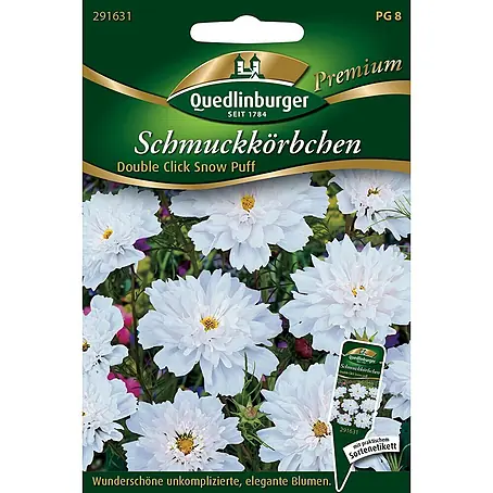 Quedlinburger SAATGUT Cosmos Double Click Snow Puff