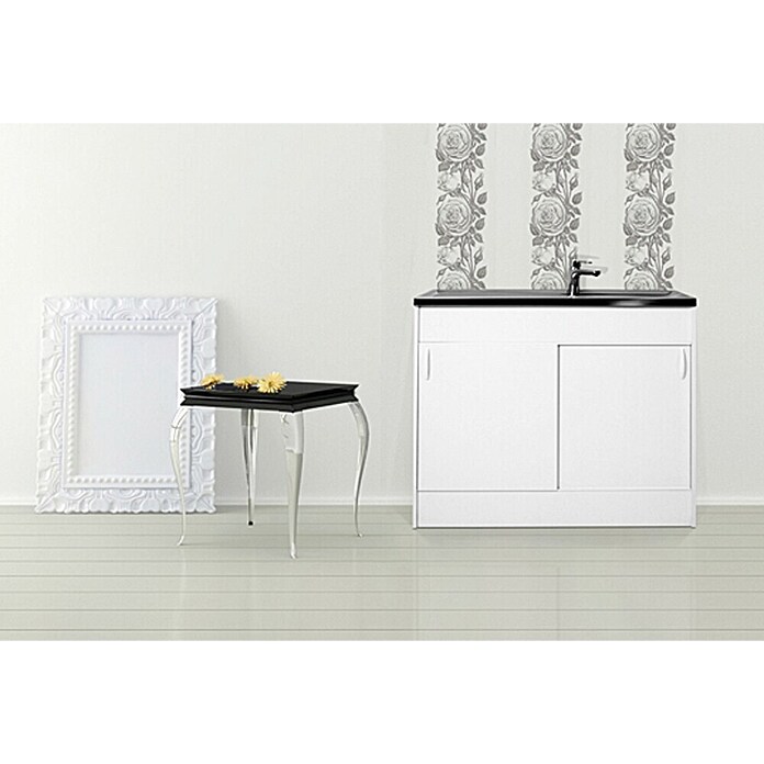 Respekta Complete spoelbak (60 x 100 cm, Schuifdeur, Wit)