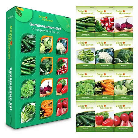 Deine Gartenwelt Gemüsesamen-Set mit 12 Sorten