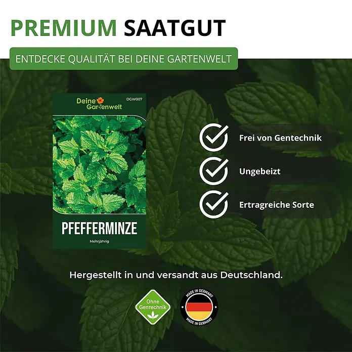 Deine Gartenwelt Pfefferminze -  - Samenpaket für Pfefferminze.