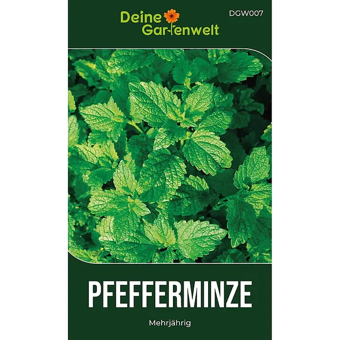 Deine Gartenwelt Pfefferminze -  - Samenpackung für Pfefferminze mit frischen grünen Blättern.