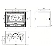 Insert Tracia (L x An x Al: 47 x 70 x 57 cm, 9,3 kW, 230 m³, Antracita) | BAUHAUS