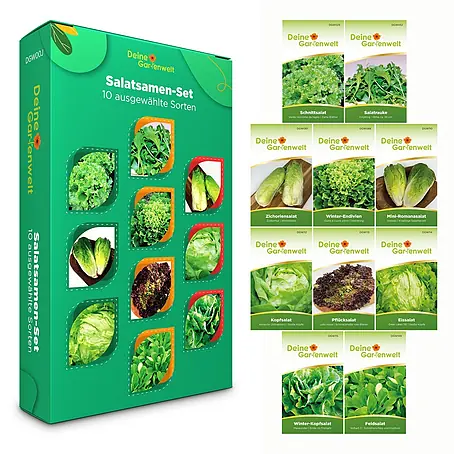 Deine Gartenwelt Salatsamen-Set mit 10 Sorten