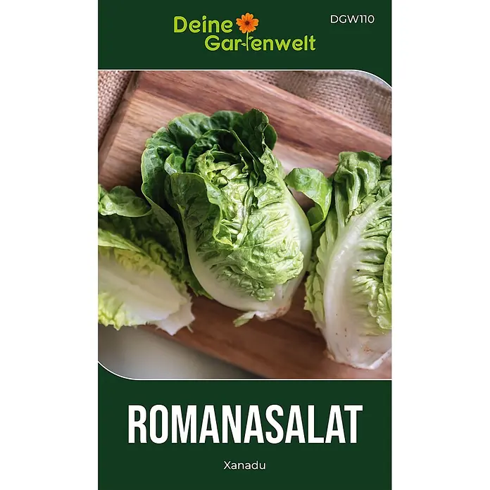 Deine Gartenwelt Mini-Romanasalat Xanadu -  - Samentüte für Romanasalat, Sorte Xanadu, mit Produktbild.