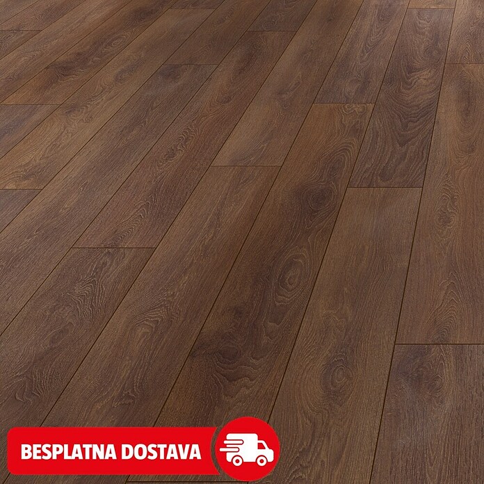 LOGOCLIC Ambienta Laminat Hrast Oriolo  (Smeđa, Rustikalni pod, 1.288 x 195 x 10 mm) | BAUHAUS