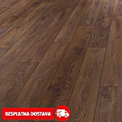 LOGOCLIC Ambienta Laminat Hrast Oriolo  (Smeđa, Rustikalni pod, 1.288 x 195 x 10 mm) | BAUHAUS