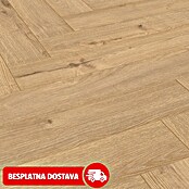 LOGOCLIC Vinto Laminat Herringbone Galaxy  (Smeđa, Rustikalni pod, 630 x 126 x 8 mm) | BAUHAUS