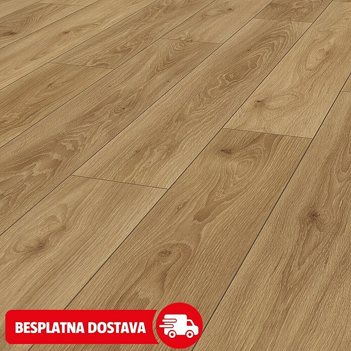 Laminat Comet hrast  (Rustikalni pod, 1.288 x 195 x 8 mm) | BAUHAUS