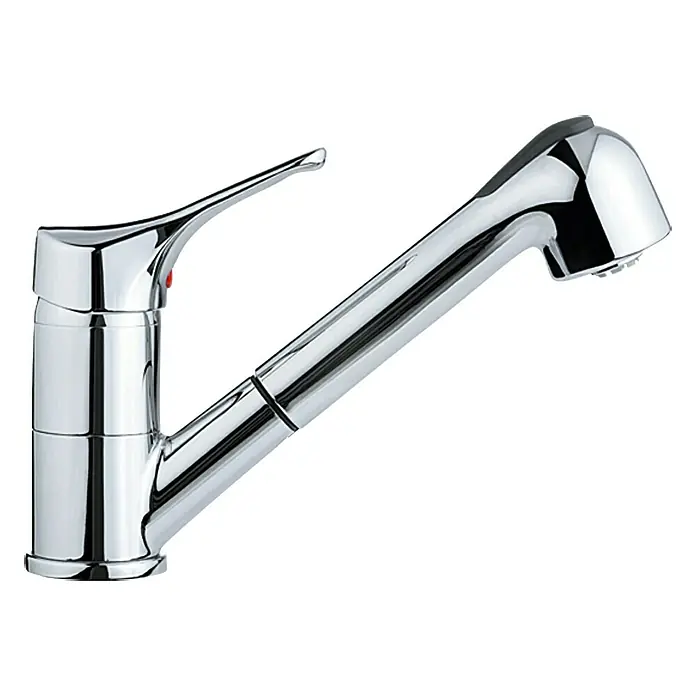 Camargue Spültischarmatur Attica - Niederdruck, Chrom, Glänzend, Ausziehbar - Chrom-Küchenarmatur mit ausziehbarer Brause für flexible Nutzung und modernes Design, ideal für jede Spüle.