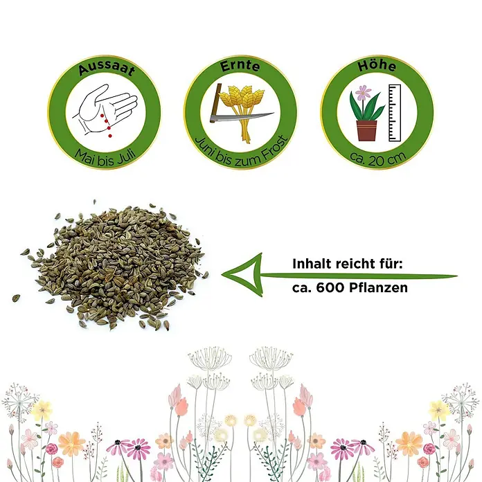 Deine Gartenwelt Petersilie Mooskrause 2 -  - Samenhaufen mit Informationen zu Aussaat, Ernte und Wuchshöhe, ausreichend für ca. 600 Pflanzen.