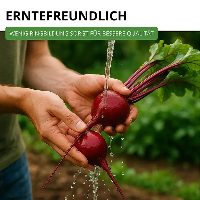 Deine Gartenwelt Rote Beete Rote Kugel 2 -  - Hände waschen rote Bete unter fließendem Wasser.