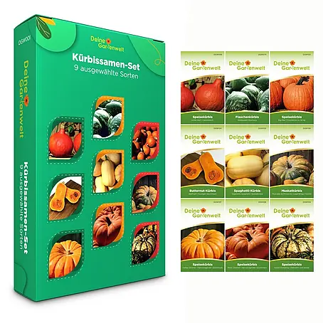 Deine Gartenwelt Kürbissamen-Set mit 9 Sorten