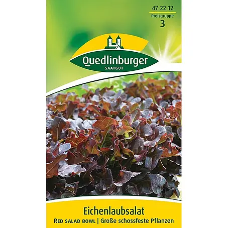 Quedlinburger SAATGUT Eichenlaub-Salat Red Salad