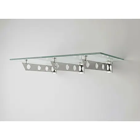 Glaszentrum Hagen  Vordach 230x90 cm Glasvordach Klar V2A-S