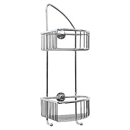 Tesa Cesta de baño angular DK210 (18 x 20,5 x 42,5 cm, Cromo)