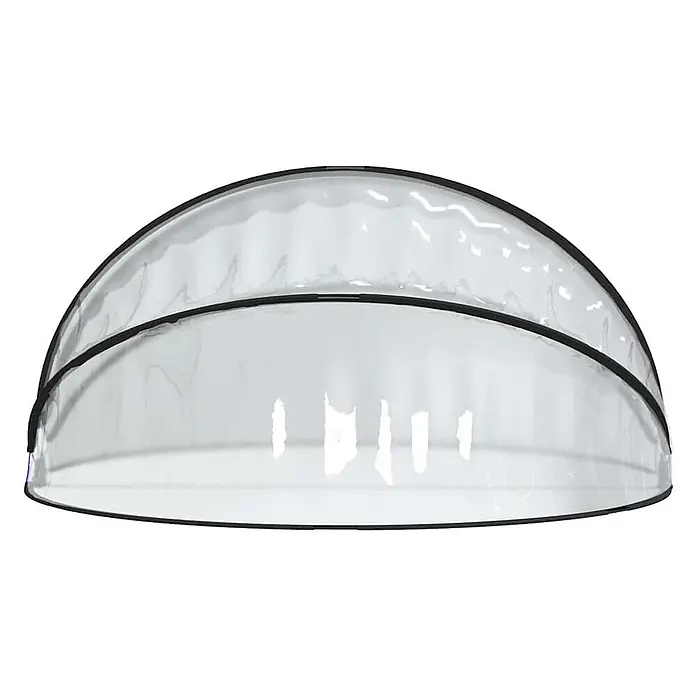 VidaXL Bodenschutzplane - Passend für: Poolschutz vor Sonne und Regen, Durchmesser: 315 cm, L x B: 315 x 0 cm - Transparente, kuppelförmige Schutzhaube mit schwarzem Rand.