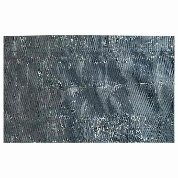 vidaXL Solarfolie für Pool Schwarz 450 x 220 cm Polyethylen -  - Dunkelgrau-blaue thermische Poolabdeckung mit Blasenstruktur.