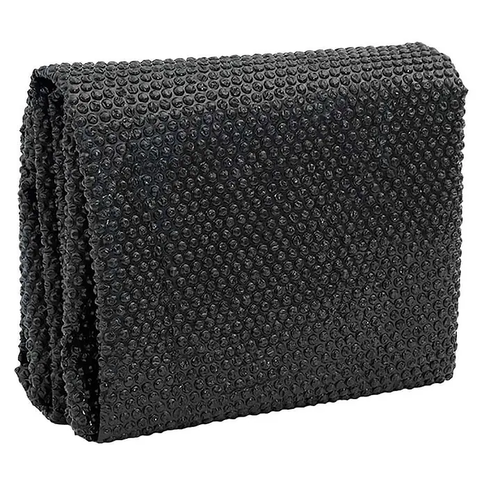 vidaXL Solarfolie für Pool Schwarz 356 x 356 cm Polyethylen -  - Gefaltete schwarze Solar-Poolabdeckung mit Blasenstruktur.