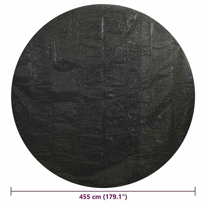 VidaXL Bodenschutzplane - Passend für: Rundes Schwimmbad, Durchmesser: 455 cm, L x B: 455 x 455 cm, Material: Kunststoff - Runde, schwarze, strukturierte Abdeckung, 455 cm (179,1 Zoll) Durchmesser.